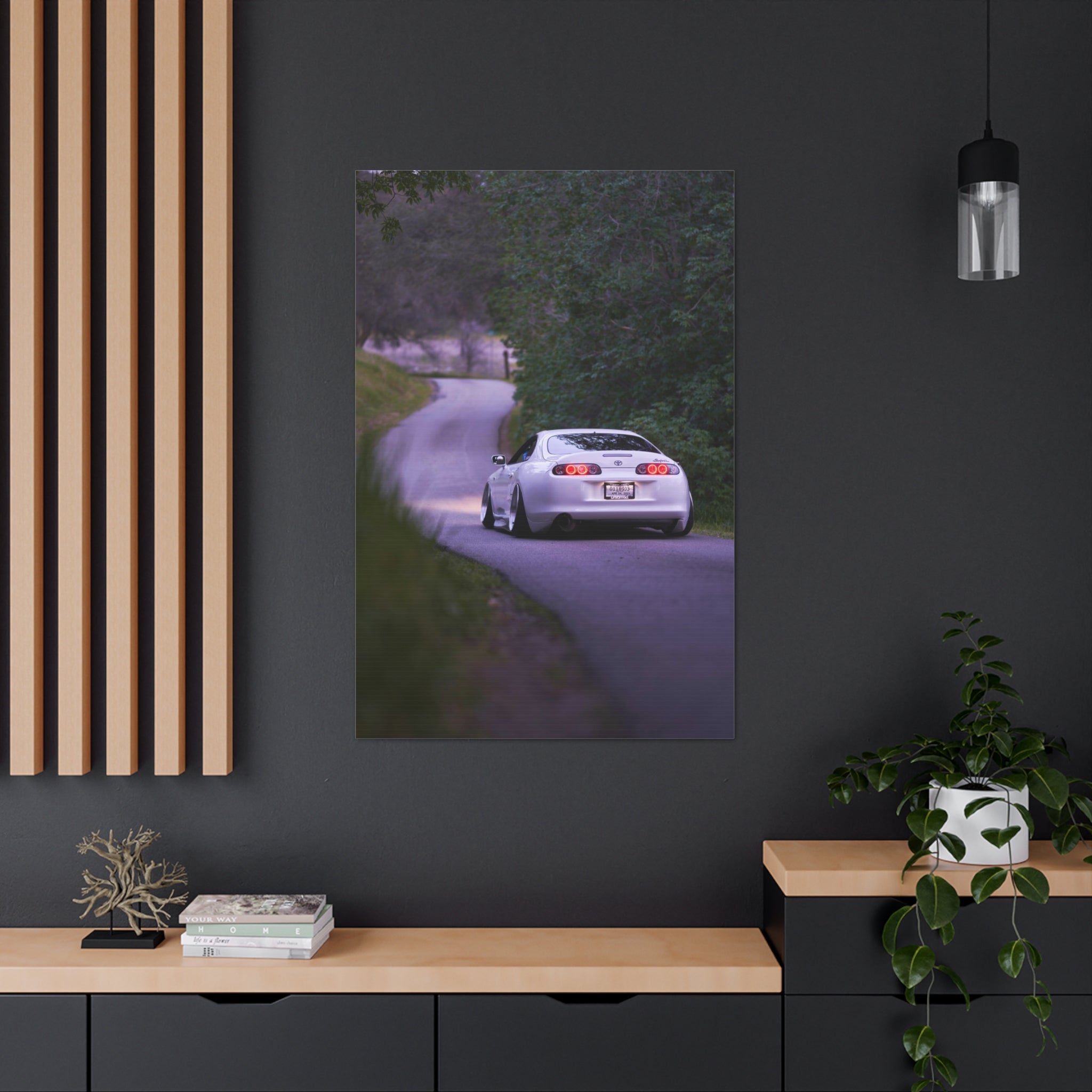 Toyota Supra MK4 Automotive Wrapped Canvas Print #001 - Throttle Designs