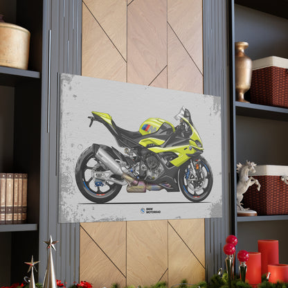 BMW M1000RR 50 Years M Anniversary Edition Wrapped Canvas Print #001 - Throttle Designs