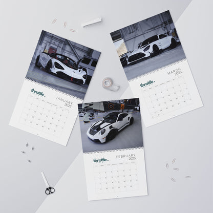 2025 Automotive Exotic Supercar Calendar V2 - White Edition - Throttle Designs