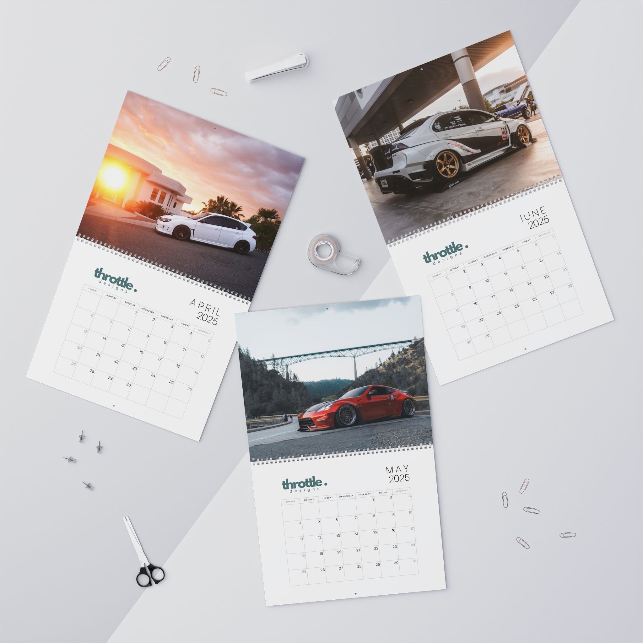 2025 JDM Automotive Car Calendar V3 - Throttle Designs