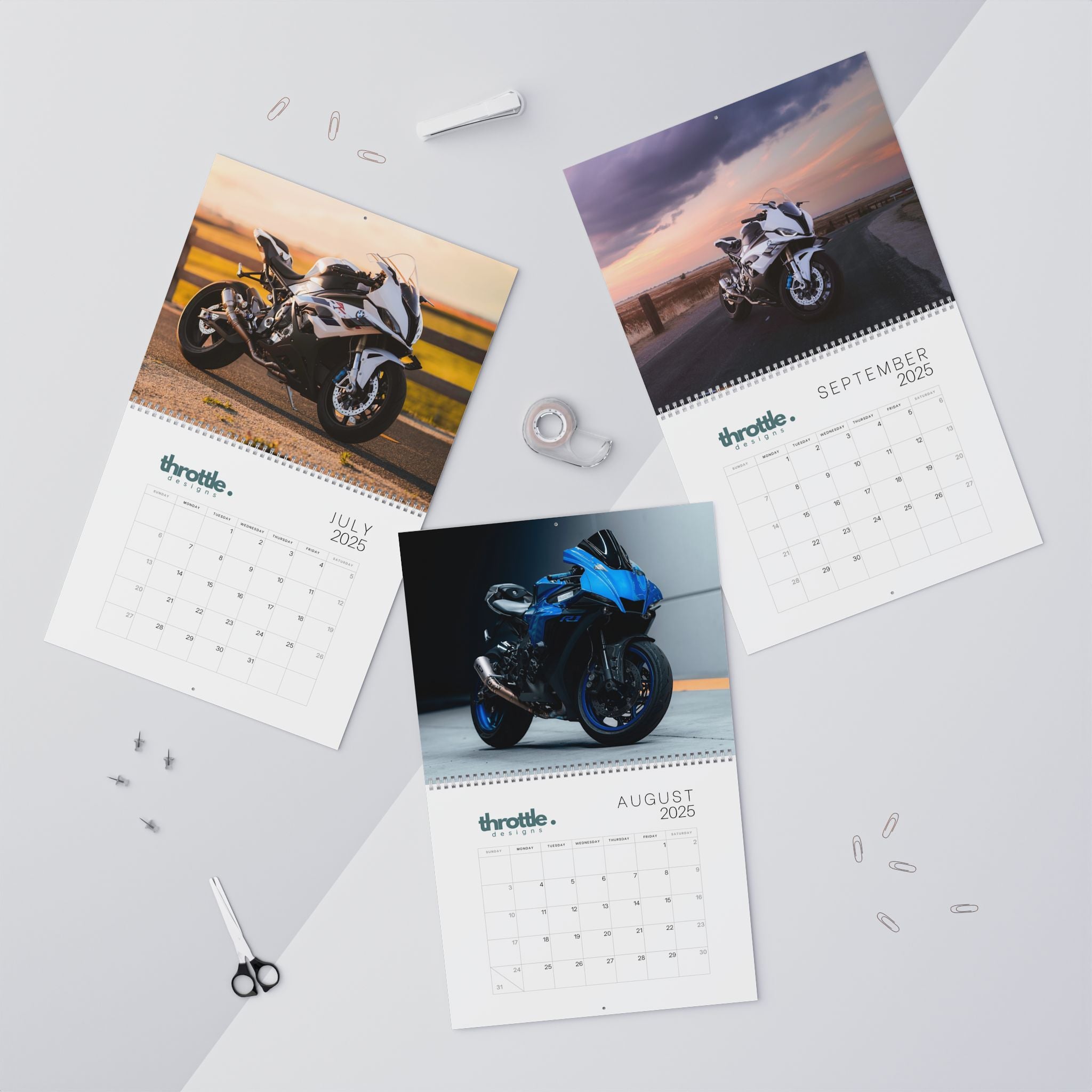 2025 Sportbike Motorcycle Calendar V2 - Throttle Designs