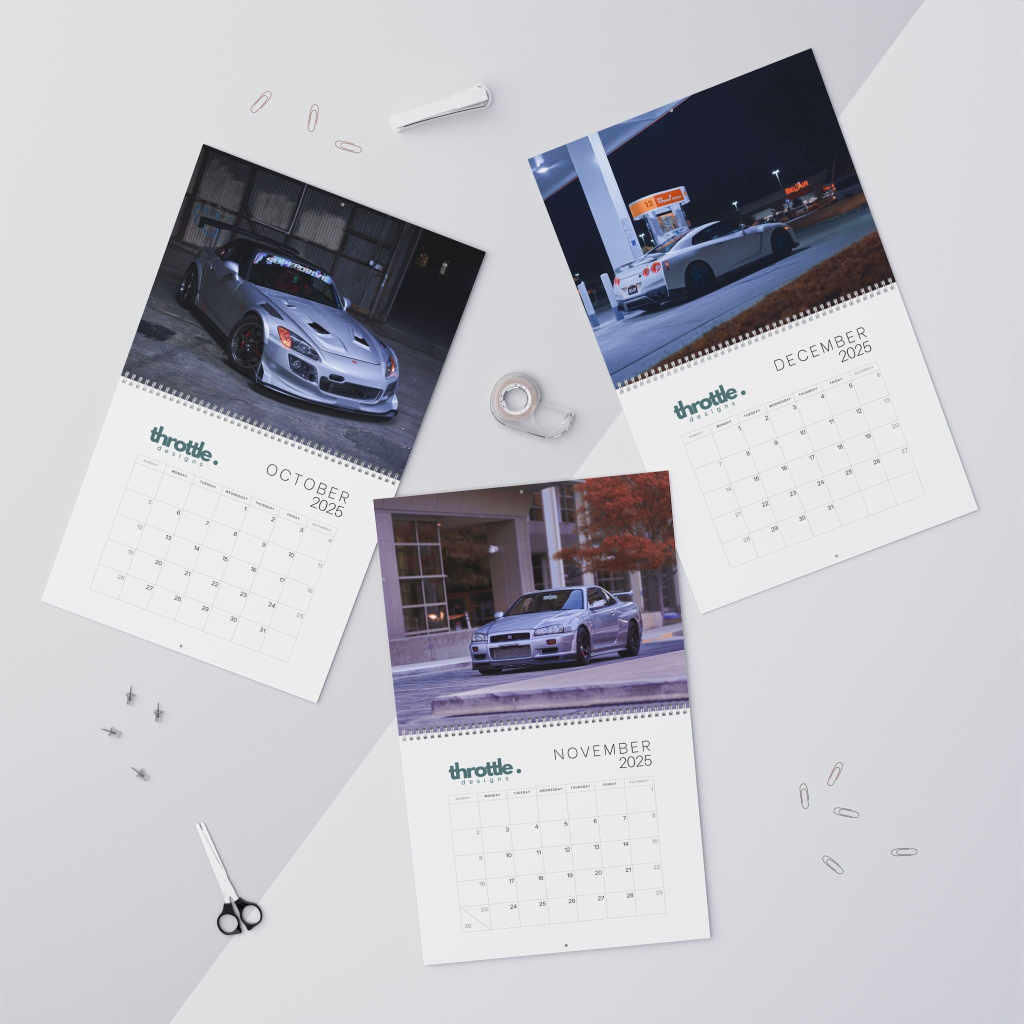 2025 JDM Automotive Car Calendar V1 - Throttle Designs