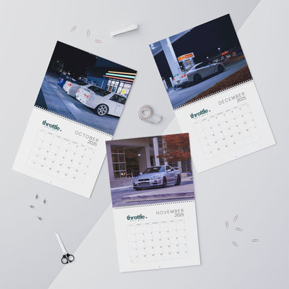 2025 JDM Automotive Car Calendar V2 - Nissan GTR Edition - Throttle Designs