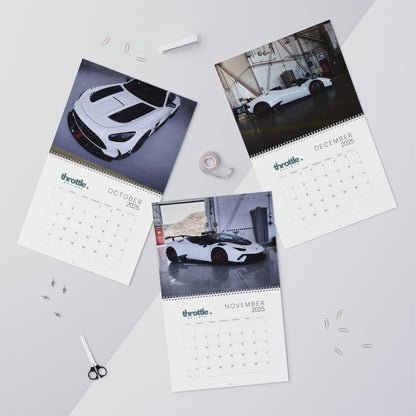 2025 Automotive Exotic Supercar Calendar V2 - White Edition - Throttle Designs