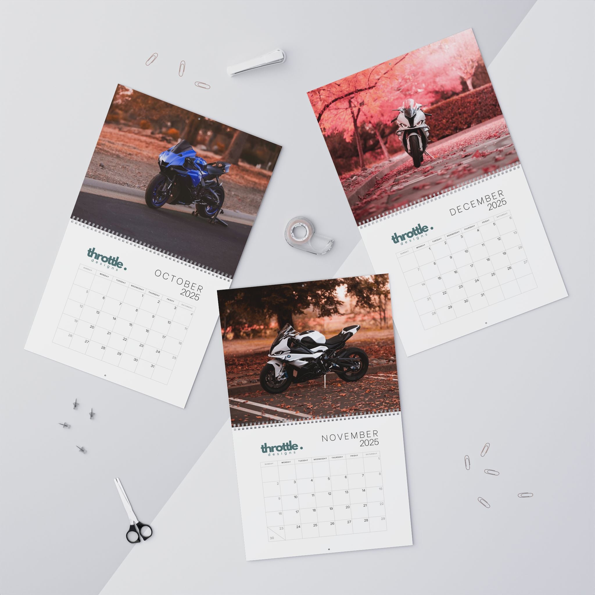 2025 Sportbike Motorcycle Calendar V3 - Throttle Designs