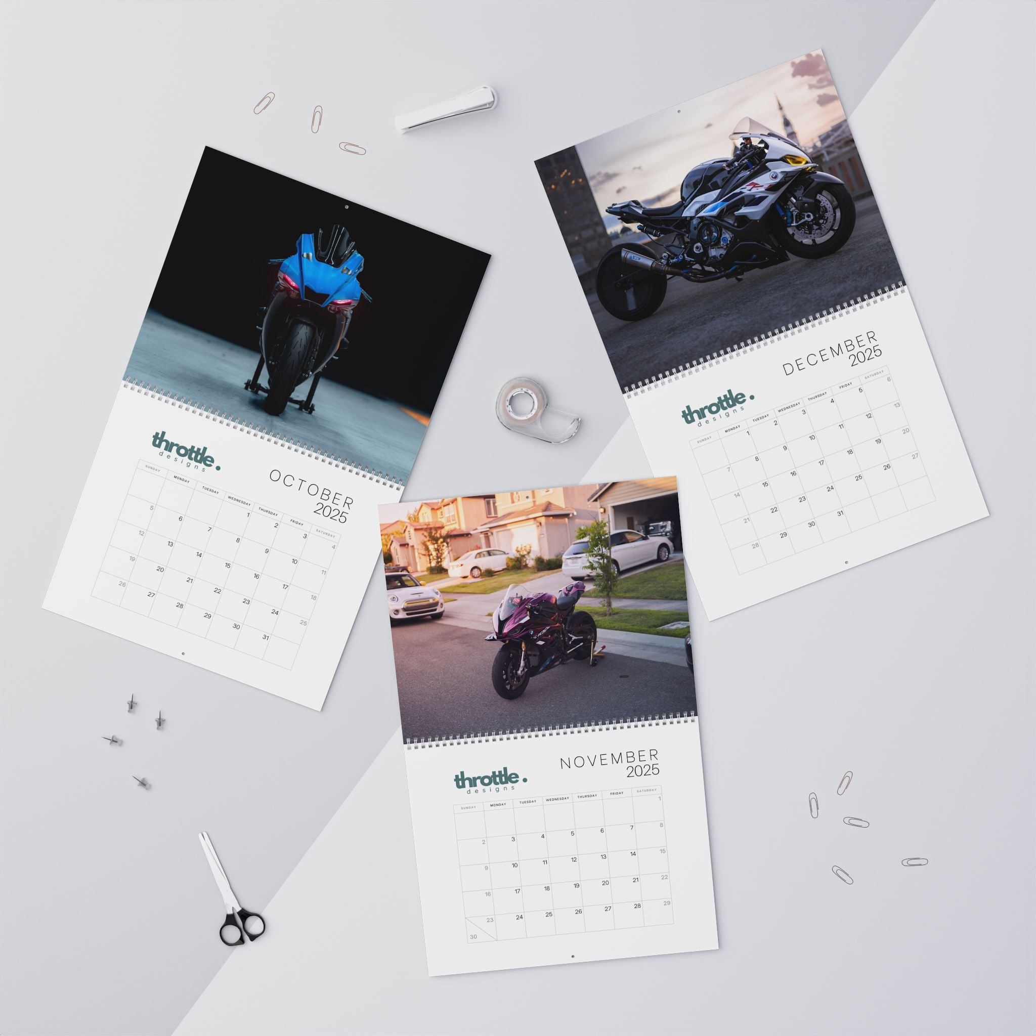 2025 Sportbike Motorcycle Calendar V1 - Throttle Designs