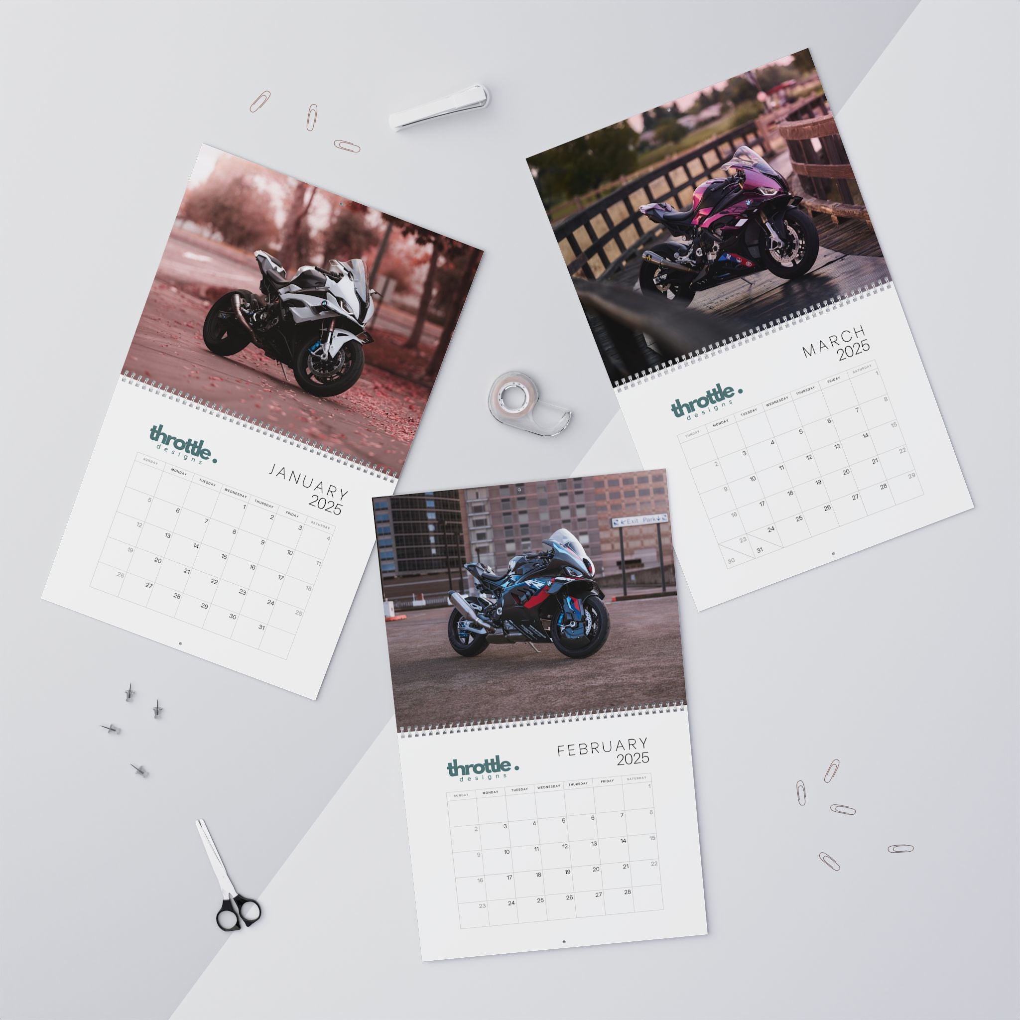 2025 Sportbike Motorcycle Calendar V1 - Throttle Designs