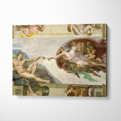 Creation of Adam by Michelangelo canvas print fresco art