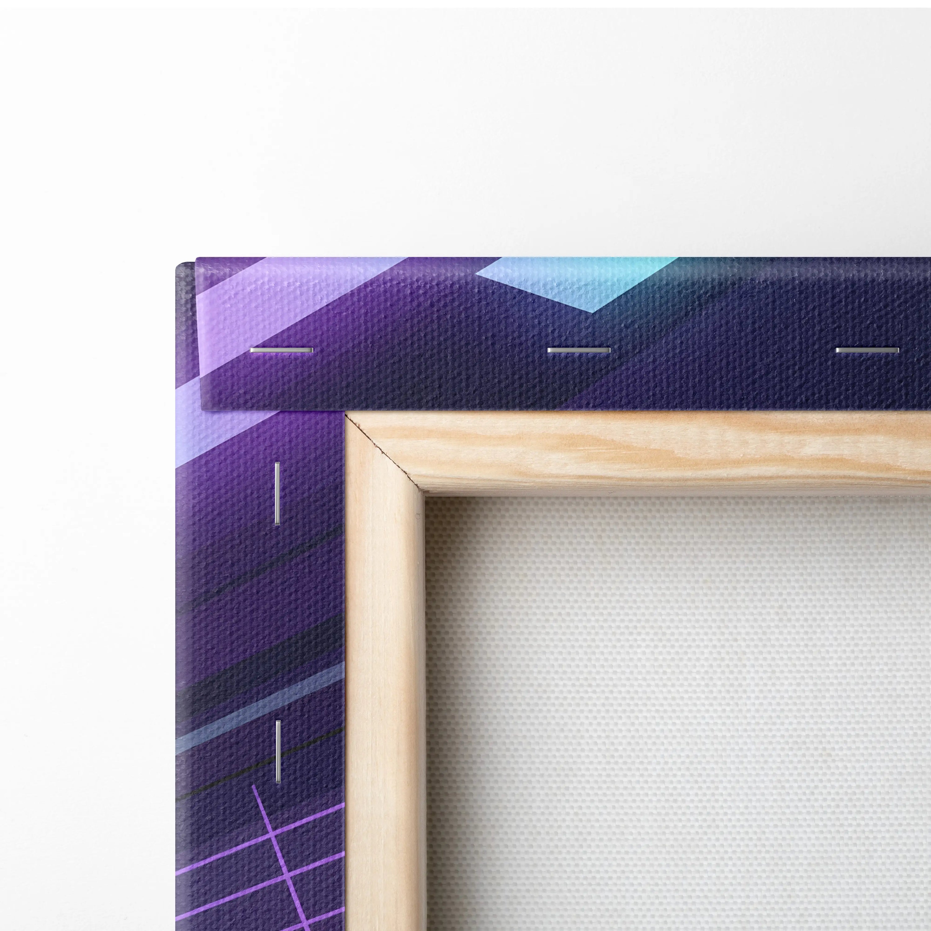 Audi R8 Inspired Vaporwave Car Canvas Print - Vaporwave Car Art Neon Blue Purple Living Room Retro Nostalgic Energy Neo Eighties Canvas Wall Art Giclee Canvas Print