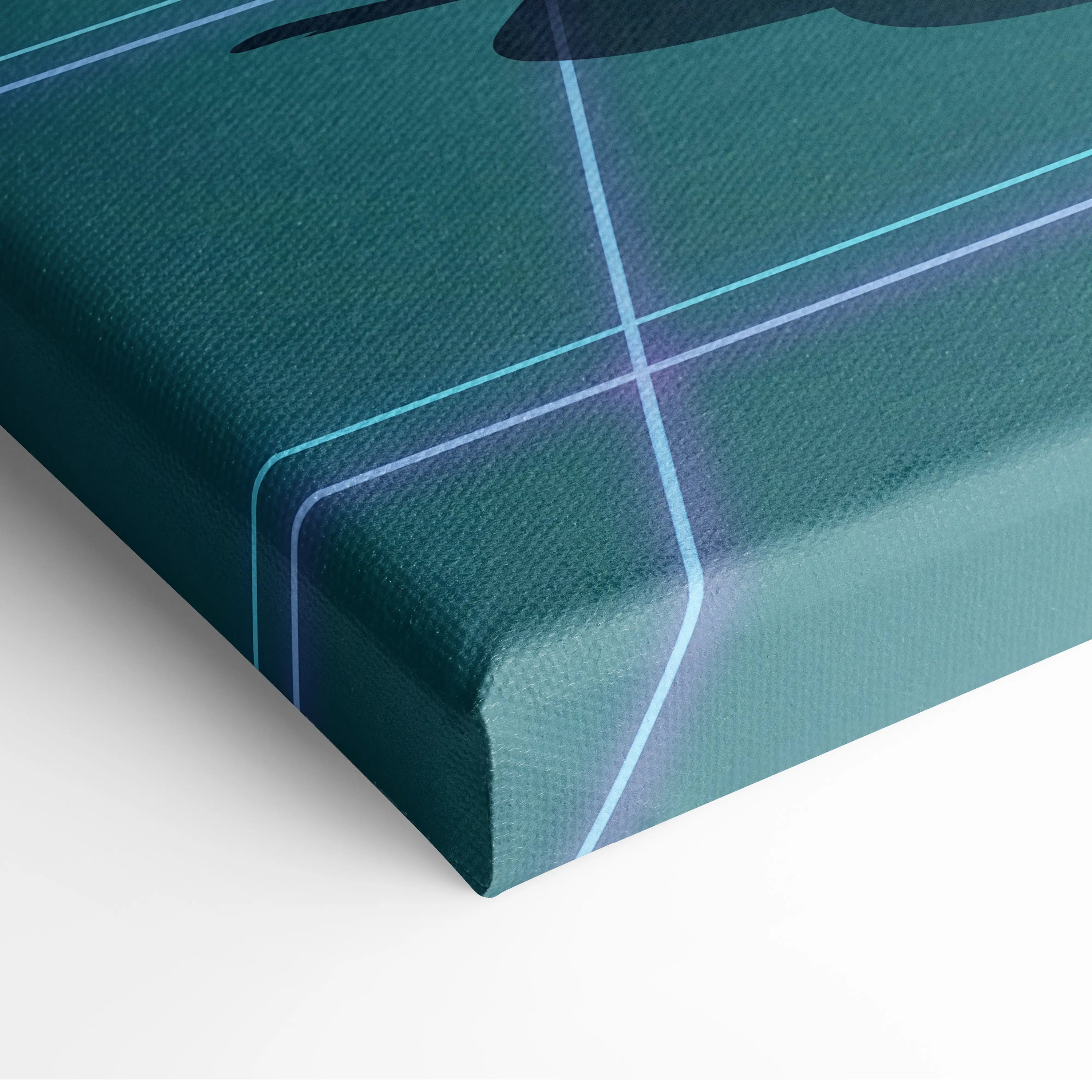 BMW M1000RR Inspired Green Teal Vaporwave Motorcycle Canvas Wall Art Neon Grid Sportbike Artwork Futuristic Garage Decor