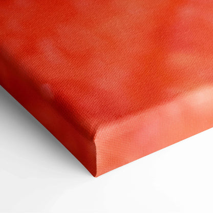 Close-up of vibrant red and pink textured canvas corner for wall art decor.