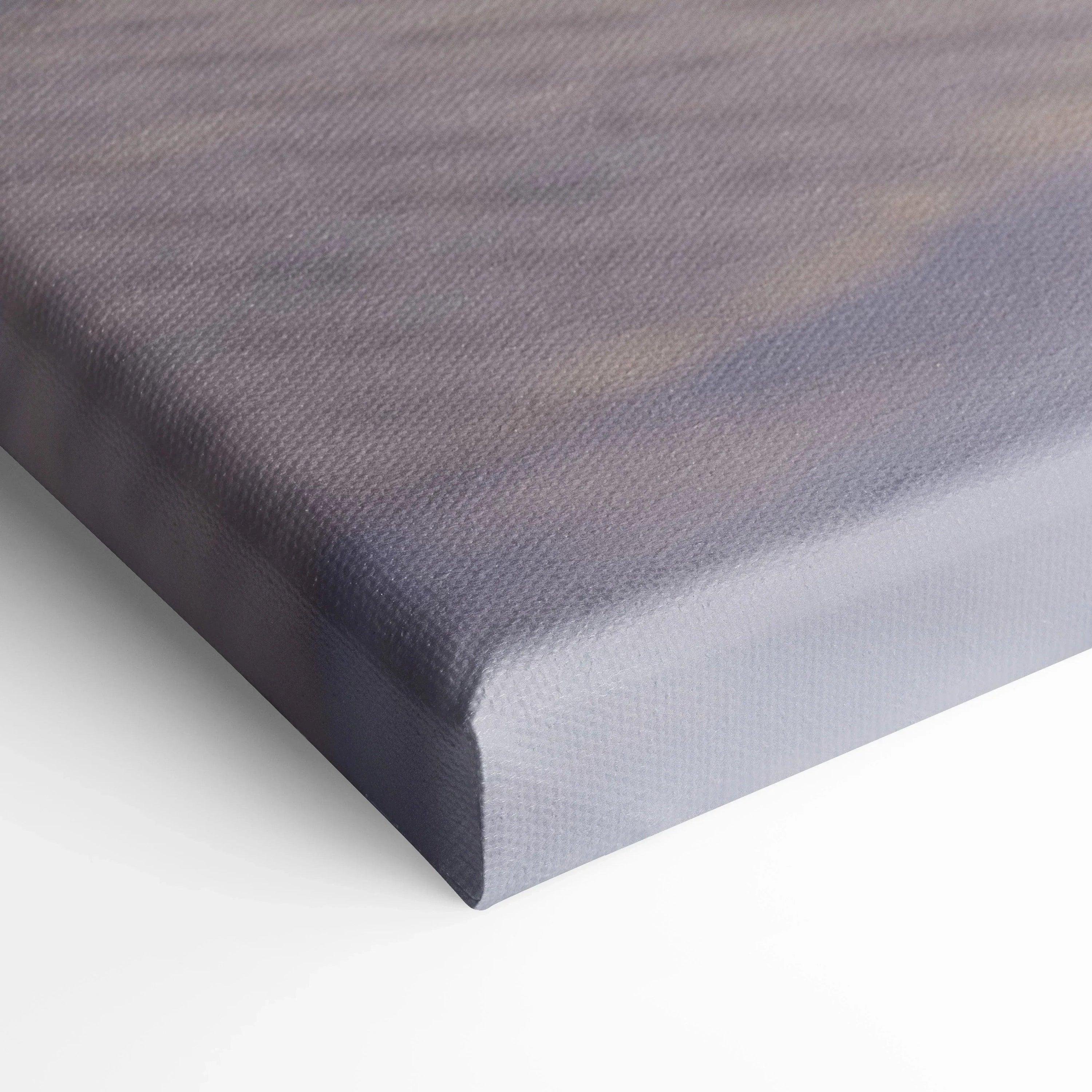 Corner close-up of BMW M1000RR motorcycle canvas art with museum-quality texture and tight edge wrap.