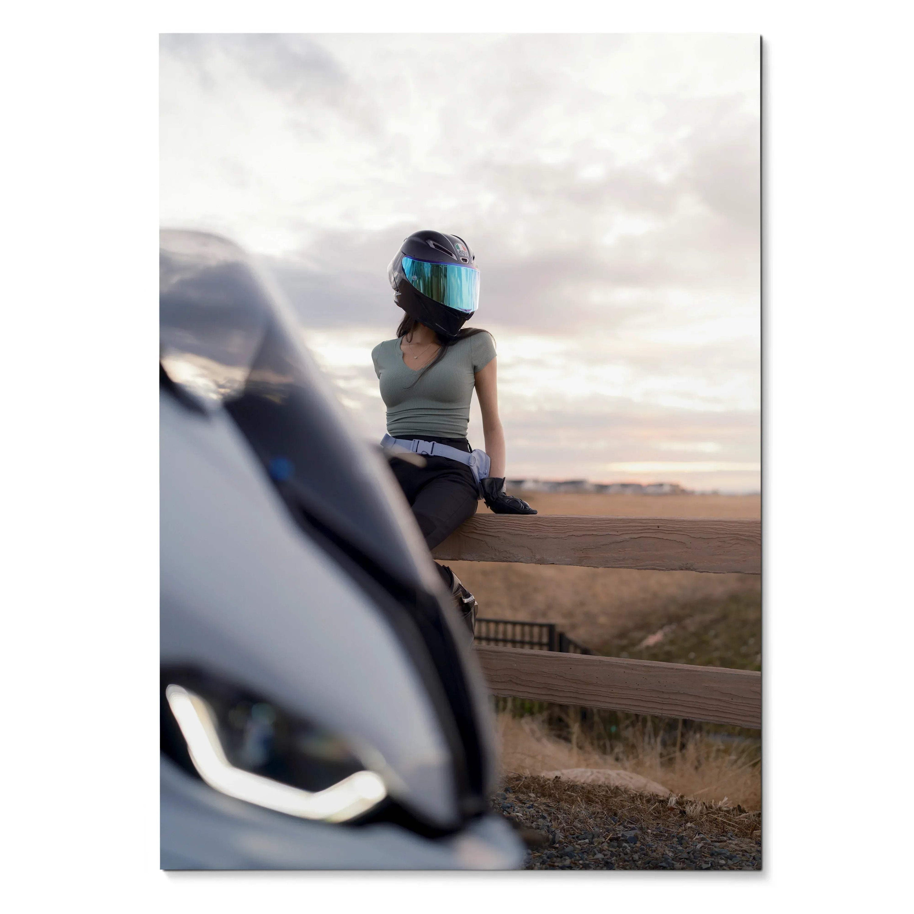 Biker Poster #066 - Female | AGV Pista Helmet