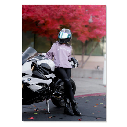 Biker Poster #071 - Female | AGV Pista Helmet | BMW S1000RR Motorcycle - Throttle Designs