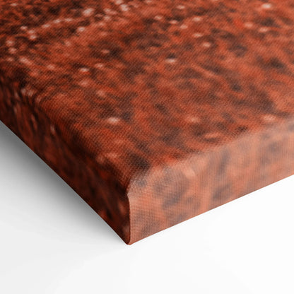 Close-up of textured brown canvas art wrap with fine detail for wall art display.