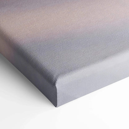 Close-up of premium textured canvas corner in muted gray tones for wall art canvas print.