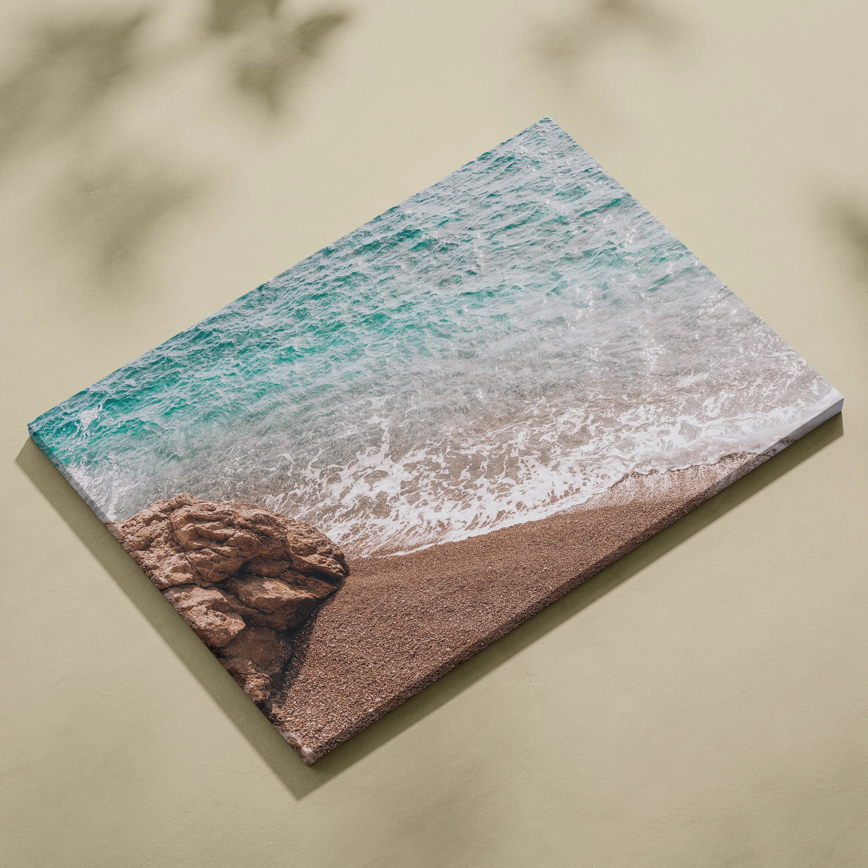 High Quality Serene Beach Ocean Canvas Wall Art Print For Modern Home Decor