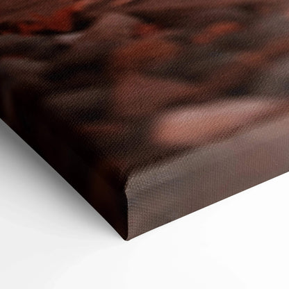Close-up of BMW S1000RR motorcycle canvas art with rich brown tones as vertical wall art.