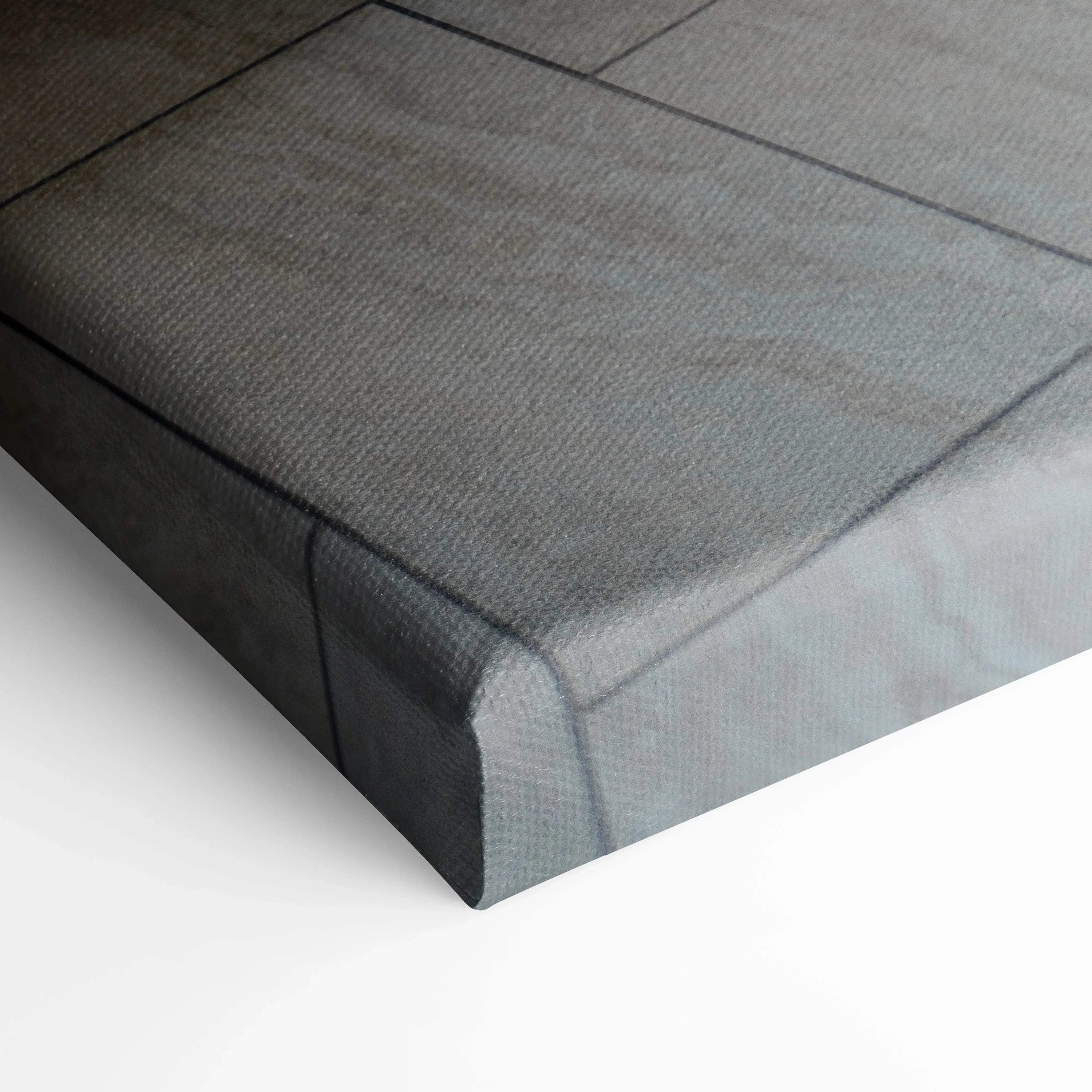 Close-up of textured canvas edge showing high-resolution printing and museum-quality finish on vertical canvas art wall decor.