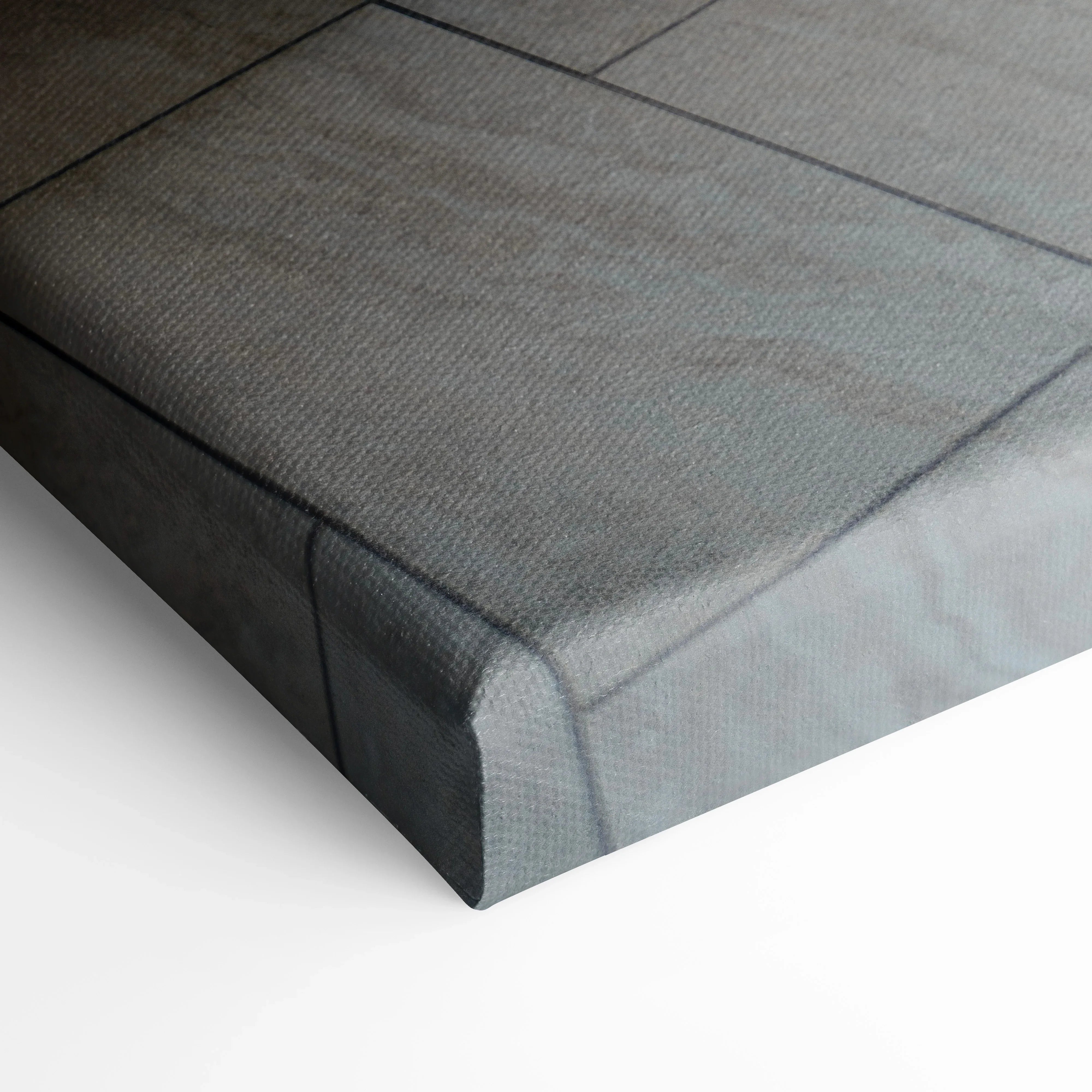 Close-up of textured canvas edge showing high-resolution printing and museum-quality finish on vertical canvas art wall decor.