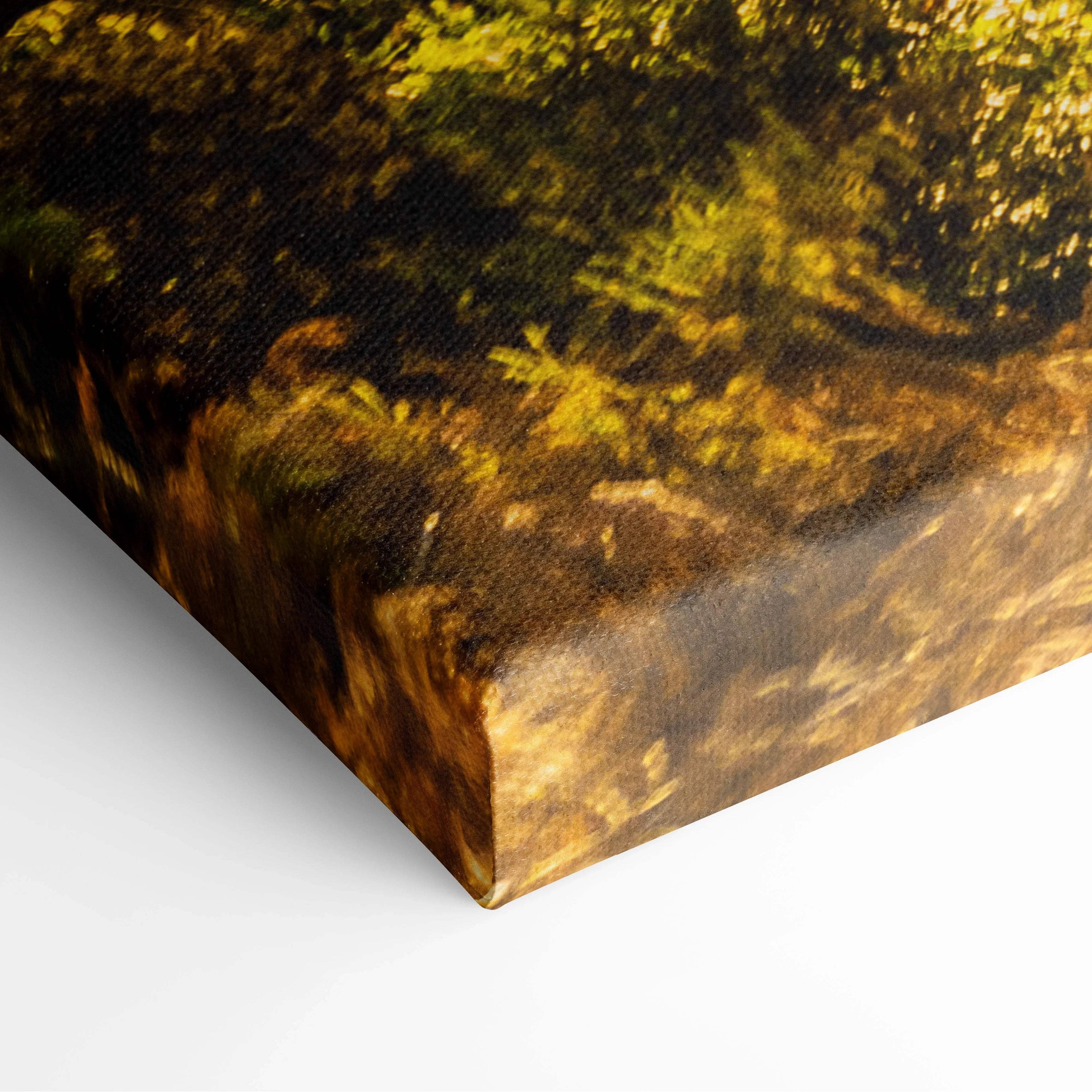 Canvas print of impressionistic Italian Riviera forest at Cinque Terre sunset