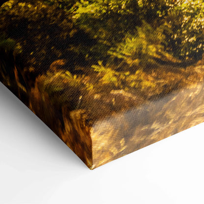 Canvas print of impressionistic Italian Riviera forest at Cinque Terre sunset