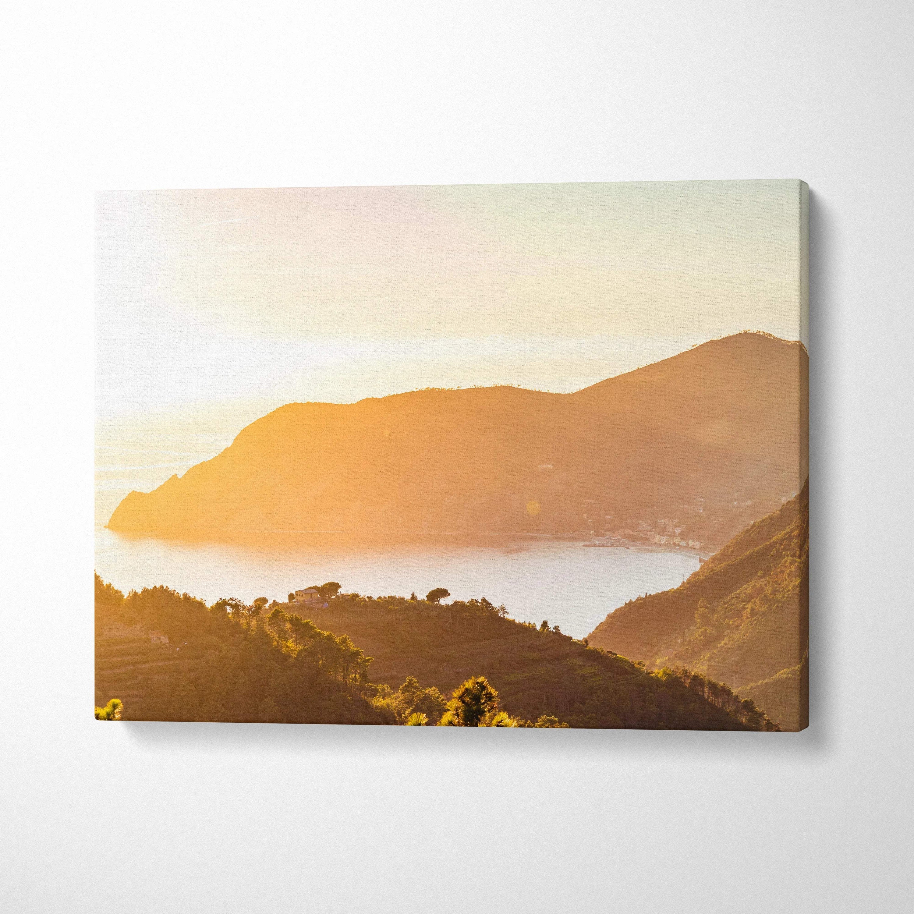 Italian Riviera near Cinque Terre sunset canvas print