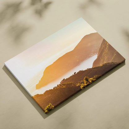 Serene Italian Riviera near Cinque Terre sunset canvas print