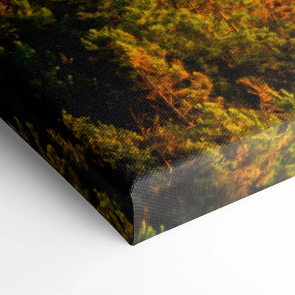 Close-up of textured canvas wall art with vibrant ocean-inspired colors in abstract architectural design.