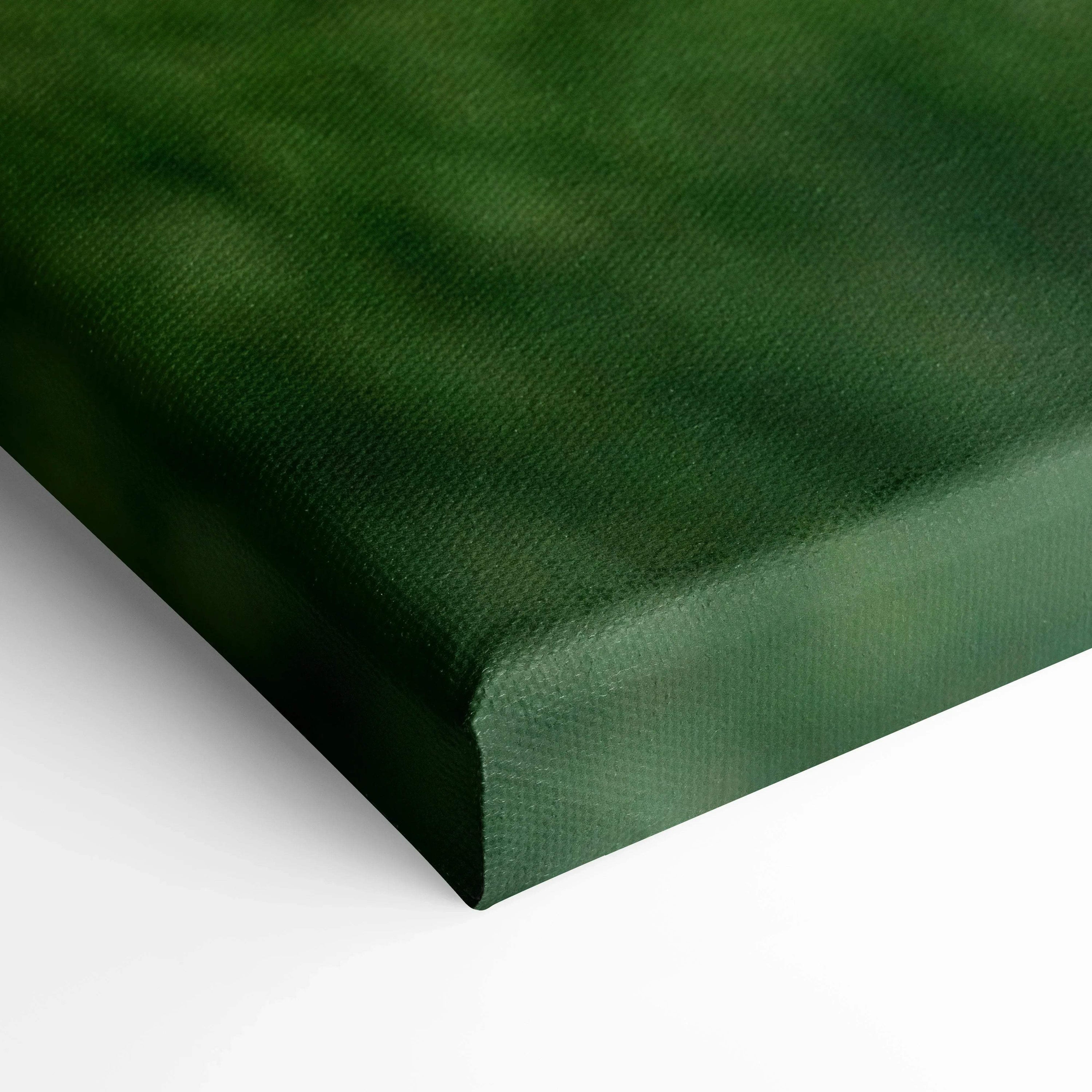 Close-up of green textured canvas edge showcasing premium wall art quality and fine canvas art detail.