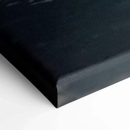 Black wrapped edge of high-resolution canvas art print with subtle texture and museum-quality finish.