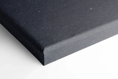 Black edge detail of Yamaha R6 motorcycle vertical canvas wall art print.