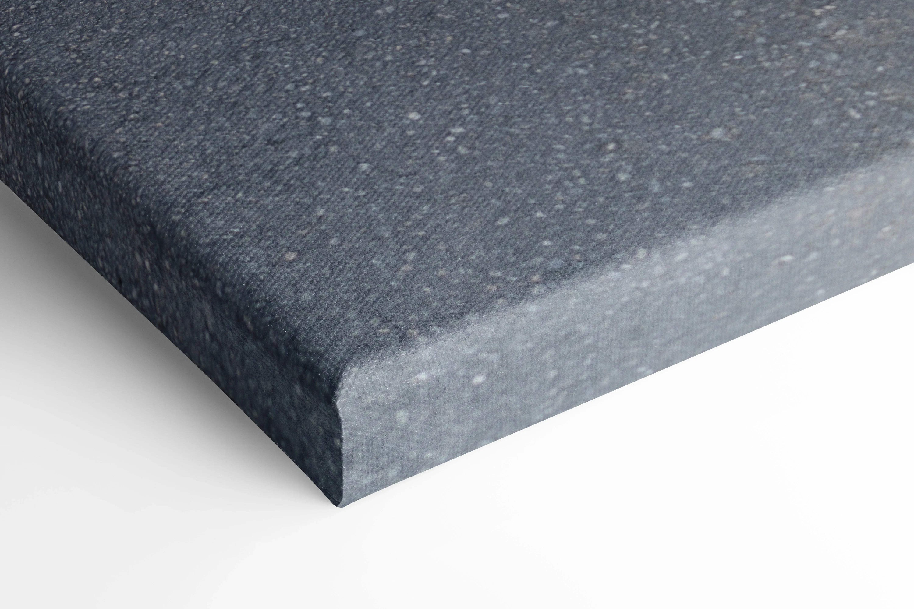 Close-up of textured black canvas art wrap for Yamaha R6 motorcycle wall art print.