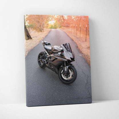 Yamaha R6 High Resolution Museum Quality Vertical Motorcycle Canvas Print #013 - Throttle Designs