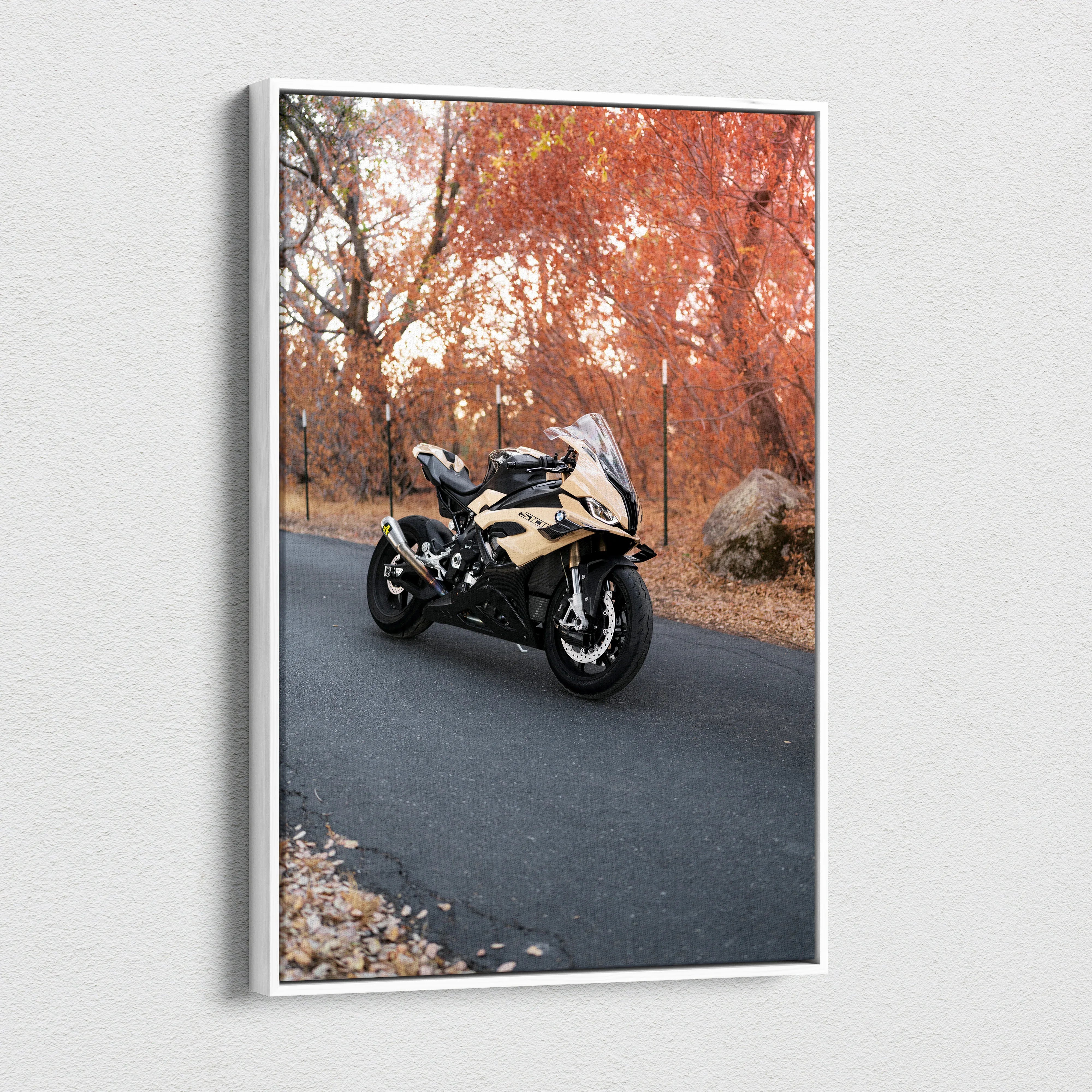 BMW Inspired S1000RR High Resolution Museum Quality Vertical Motorcycle Canvas Print #091 - Throttle Designs