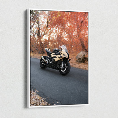 BMW Inspired S1000RR High Resolution Museum Quality Vertical Motorcycle Canvas Print #091 - Throttle Designs