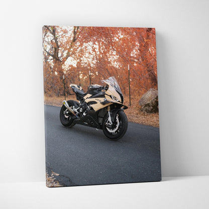 BMW Inspired S1000RR High Resolution Museum Quality Vertical Motorcycle Canvas Print #091 - Throttle Designs
