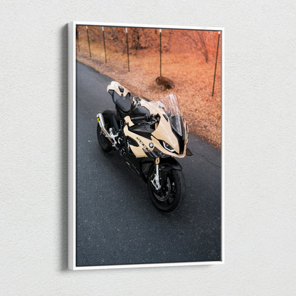 BMW Inspired S1000RR High Resolution Museum Quality Vertical Motorcycle Canvas Print #090 - Throttle Designs