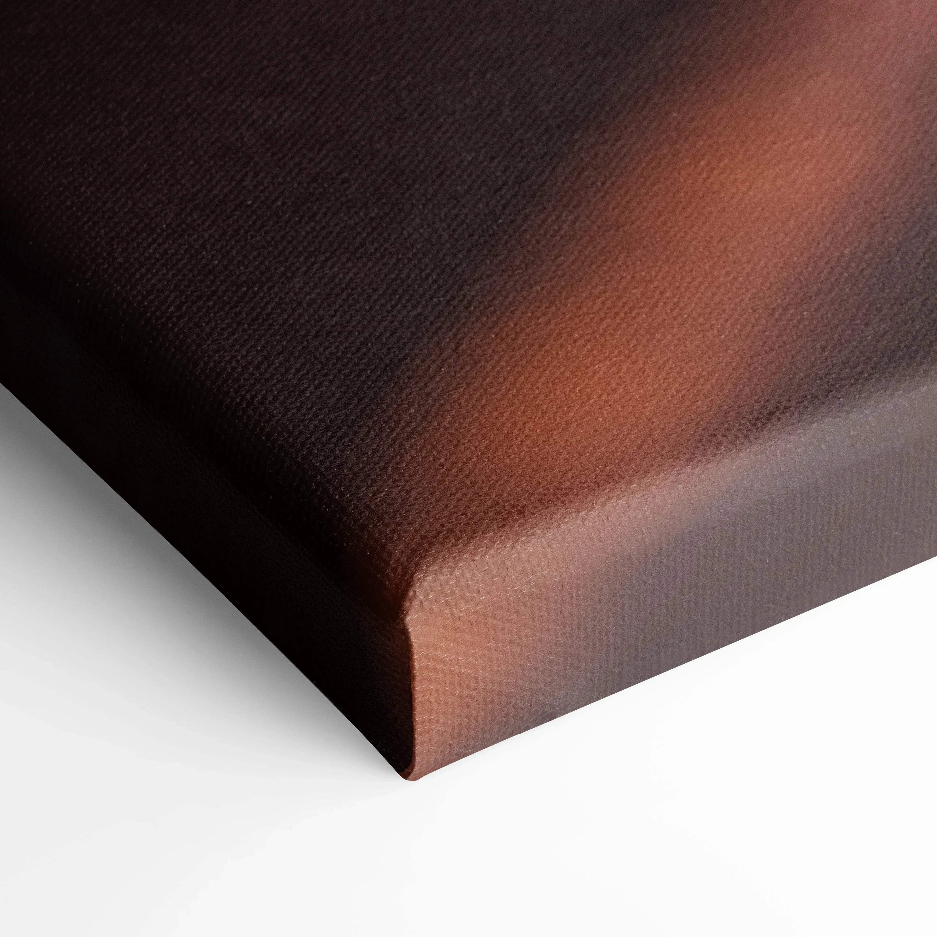 Close-up of BMW R Nine T motorcycle canvas wall art with sunset tones and textured surface.