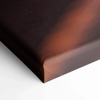 Close-up of BMW R Nine T motorcycle canvas wall art with sunset tones and textured surface.