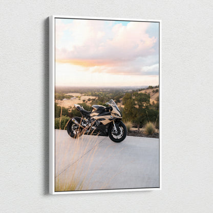 BMW Inspired S1000RR High Resolution Museum Quality Vertical Motorcycle Canvas Print #089 - Throttle Designs