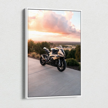 BMW Inspired S1000RR High Resolution Museum Quality Vertical Motorcycle Canvas Print #088 - Throttle Designs