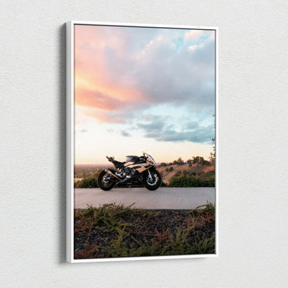 BMW Inspired S1000RR High Resolution Museum Quality Vertical Motorcycle Canvas Print #086 - Throttle Designs