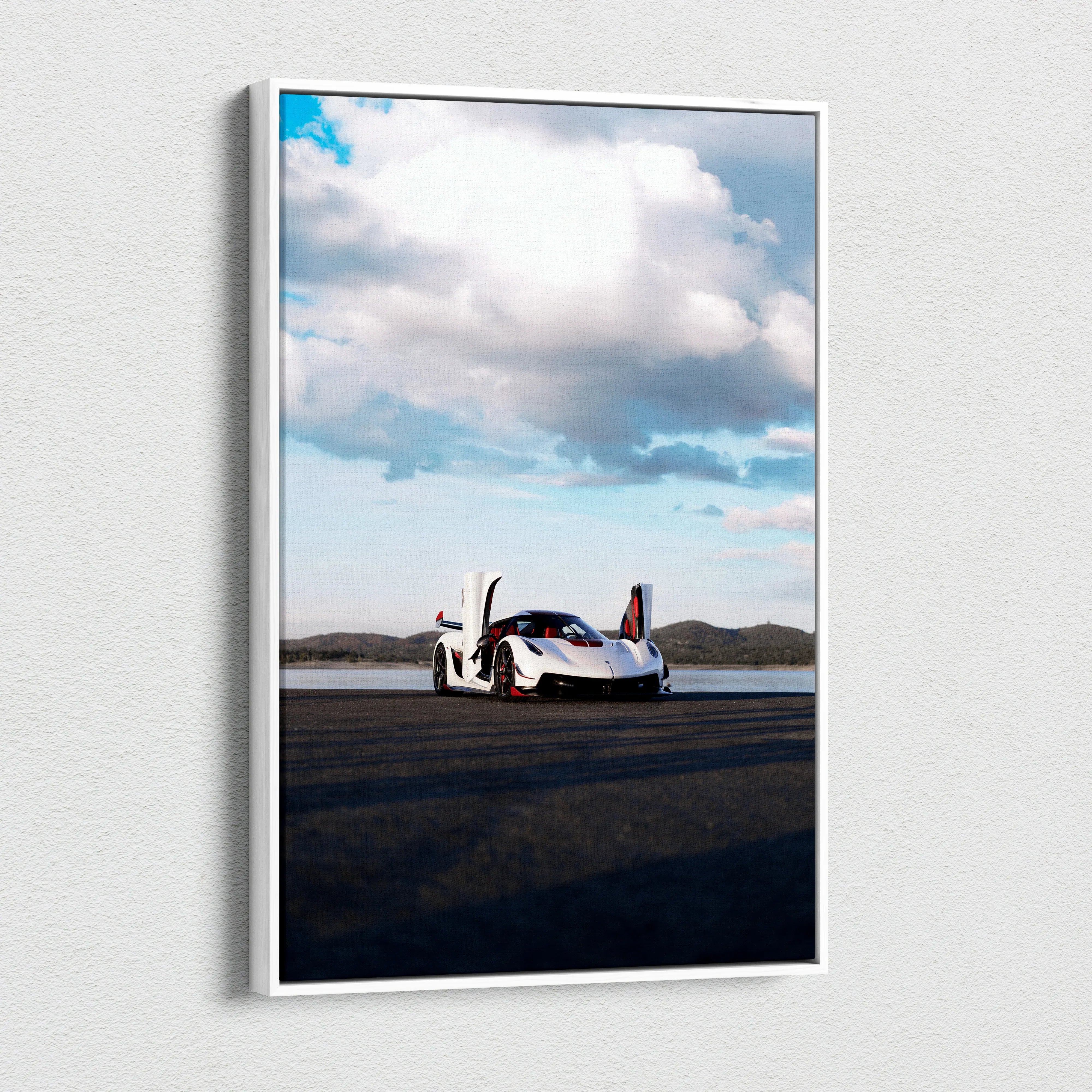 Koenigsegg Jesko High Resolution Museum Quality Vertical Car Canvas Print #023 - Throttle Designs