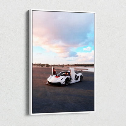 Koenigsegg Jesko High Resolution Museum Quality Vertical Car Canvas Print #020 - Throttle Designs