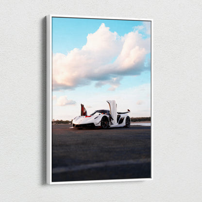 Koenigsegg Jesko High Resolution Museum Quality Vertical Car Canvas Print #019 - Throttle Designs