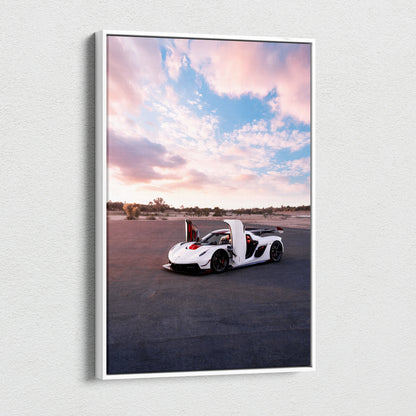 Koenigsegg Jesko High Resolution Museum Quality Vertical Car Canvas Print #017 - Throttle Designs