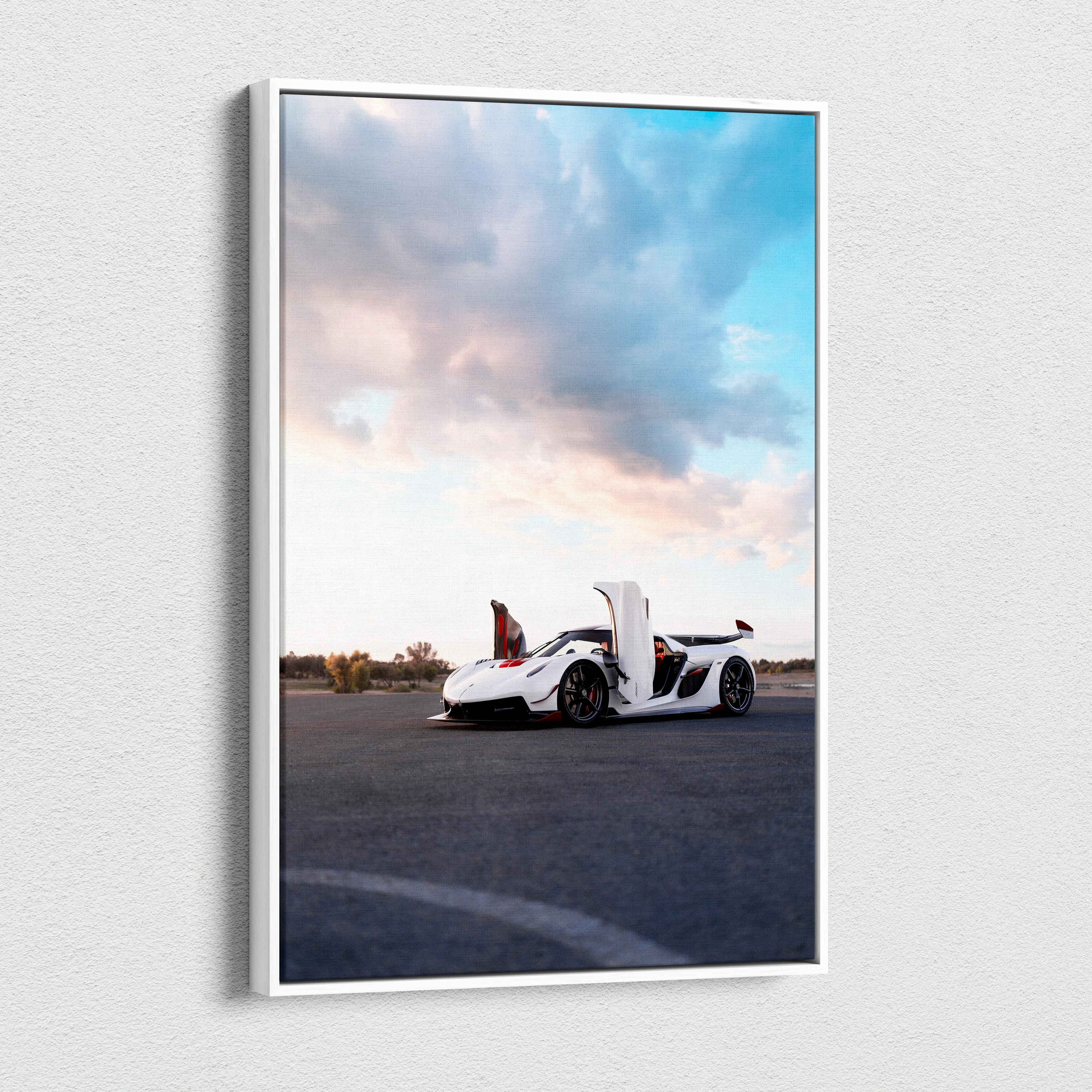 Koenigsegg Jesko High Resolution Museum Quality Vertical Car Canvas Print #018 - Throttle Designs