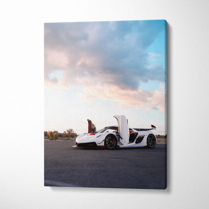 Koenigsegg Jesko High Resolution Museum Quality Vertical Car Canvas Print #018 - Throttle Designs