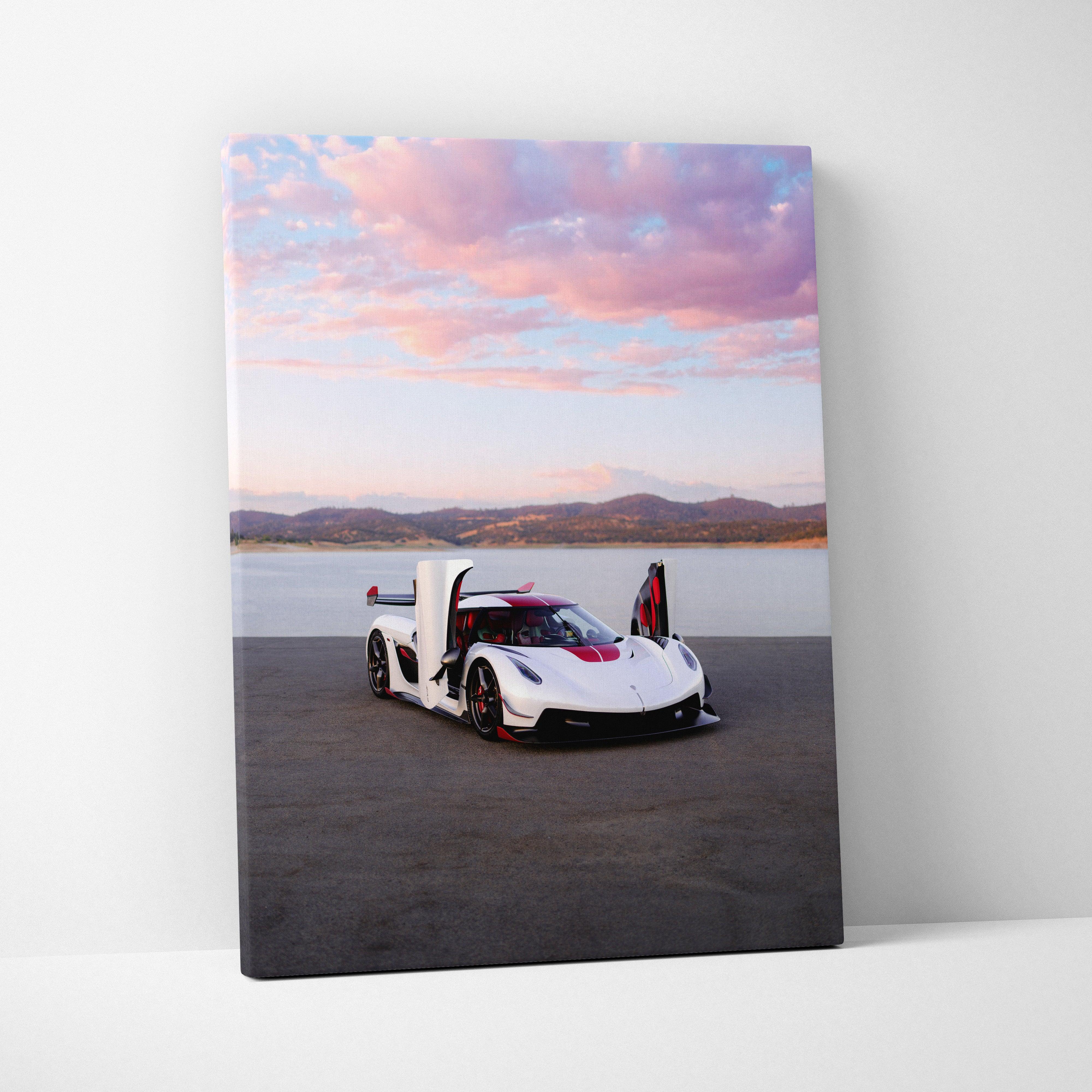 Koenigsegg Jesko High Resolution Museum Quality Vertical Car Canvas Print #016 - Throttle Designs